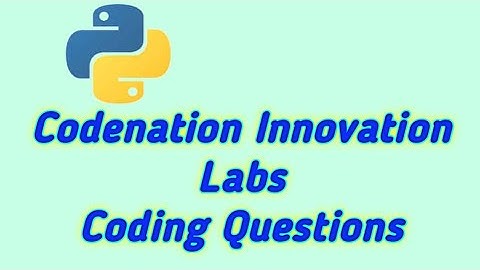 Codenation Innovation Labs Coding Question || Coding with fun ||
