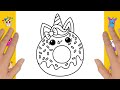 Unicorn Donut - Sweet Cute Drawing for Kids