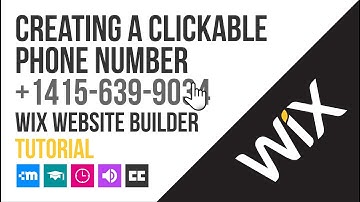 Creating a Clickable Phone Number - WIX Website Builder