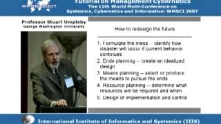 Tutorial on Management Cybernetics (Part 2/4) by Prof. Stuart Umpleby