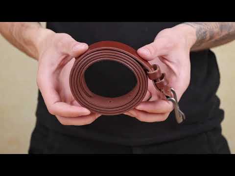 Ремень женский из натуральной кожи Vintage 20784 Коричневый, видео 1
