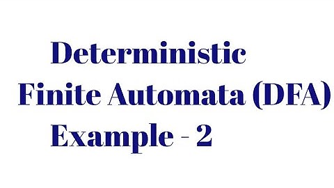 Deterministic Finite Automata | Example-2 | DFA | Lec - 8 | #dfa #flat #finiteautomata