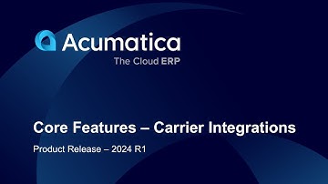 Product Release - 2024 R1 Core - Carrier Integrations