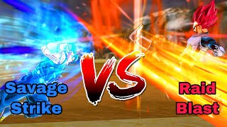 Raid Blast Vs Savage Strike NEW Strike Skill Comparison! Dragon Ball Xenoverse 2 Ultra Pack 1 DLC 9