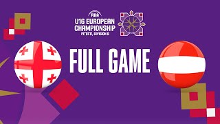 Georgia v Austria | Full Basketball Game FIBA U16 European Championship 2023