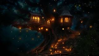 🌿✨ Fairy Forest Night Sounds 🧚♀️ Enchanted Waterfall for Sleep & Relaxation 😴