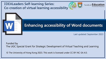 Enhancing accessibility of Word documents