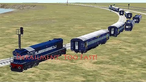 Indian Train WDM-3A at Mountain Pass Got Derailment Because Too Fast - Train Sim