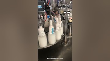 Automatic anaerobic glue soft tube hose rotary filling capping machine