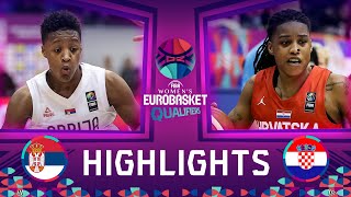 Serbia v Croatia | Basketball Highlights - FIBA Women's EuroBasket 2023 Qualifiers