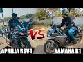 Yamaha r1 vs aprilia rsv4  kawasaki zx10r  vlog worth bro  tamil motovlog  blubee