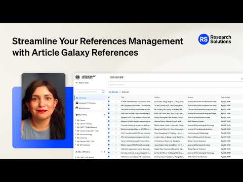Streamline Your References Management with Article Galaxy References