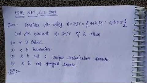 ¦¦ C§IR NET DEC 2012  ¦¦ Ring Theory ¦¦ Important for all NBHM, Entrance exam BHU,for PhD entrance.