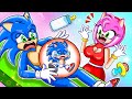 Wacky Daddy and Dr. Sonic Junior - Daddy Sonic Love Mommy Amy - Cartoon 2D Animation