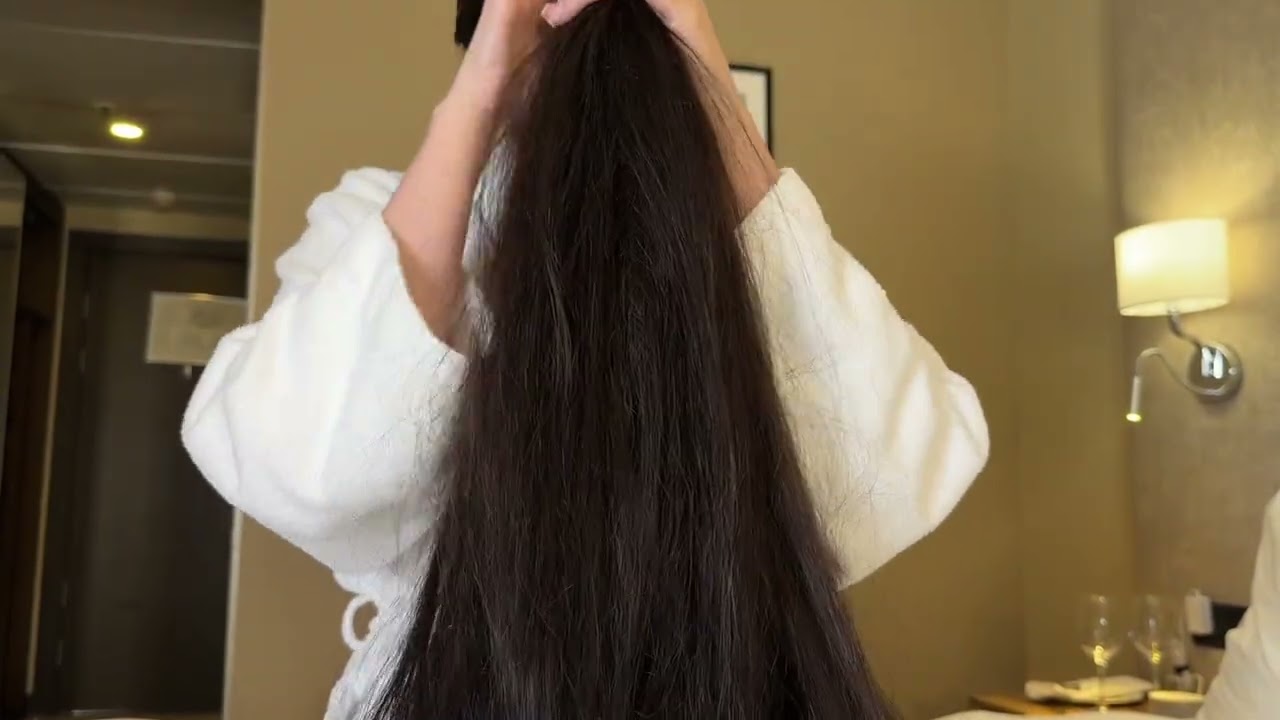 Hair play on the bed preview 