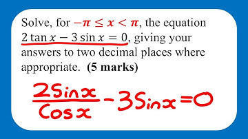 Trigonometric Equations Involving Radians + Exam Questions! - Edexcel A Level Maths, Year 2