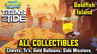 Dfish Island - All Collectibles Chests, D Balloons, Tvs Spongebob Ans Of The Tide 100%