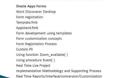 Oracle Apps Technical R12 Online Training And Real Basic Concepts-Magnific Training.Com