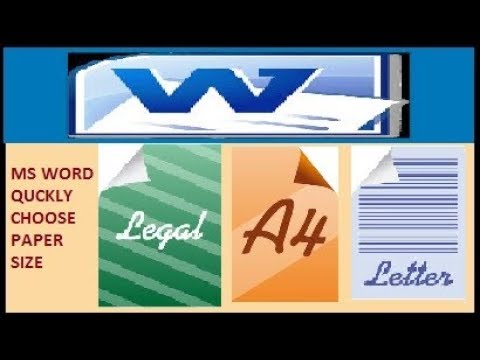 Change Page Size - Ms word