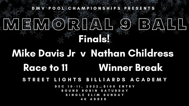 Memorial 9 Ball Open Final - Mike Davis Jr  v  Nat...