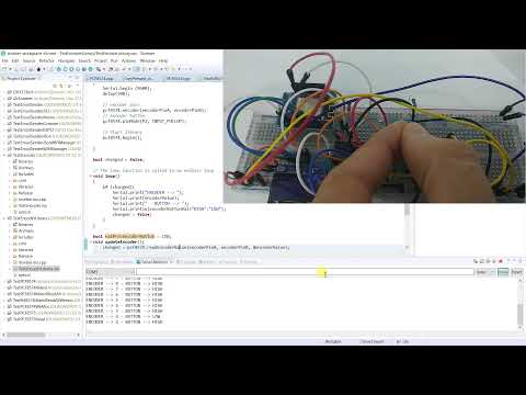 Testing pcf8574 with arduino: rotary encoder
