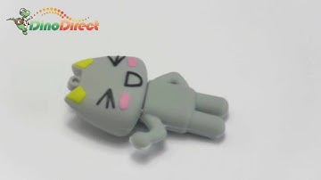 8GB Funny Cat Shaped Cartoon USB Flash Drive White