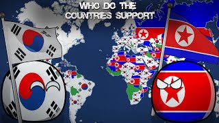 WHO DO THE COUNTRIES SUPPORT? South Korea or North Korea?  Alternative Mapping P17