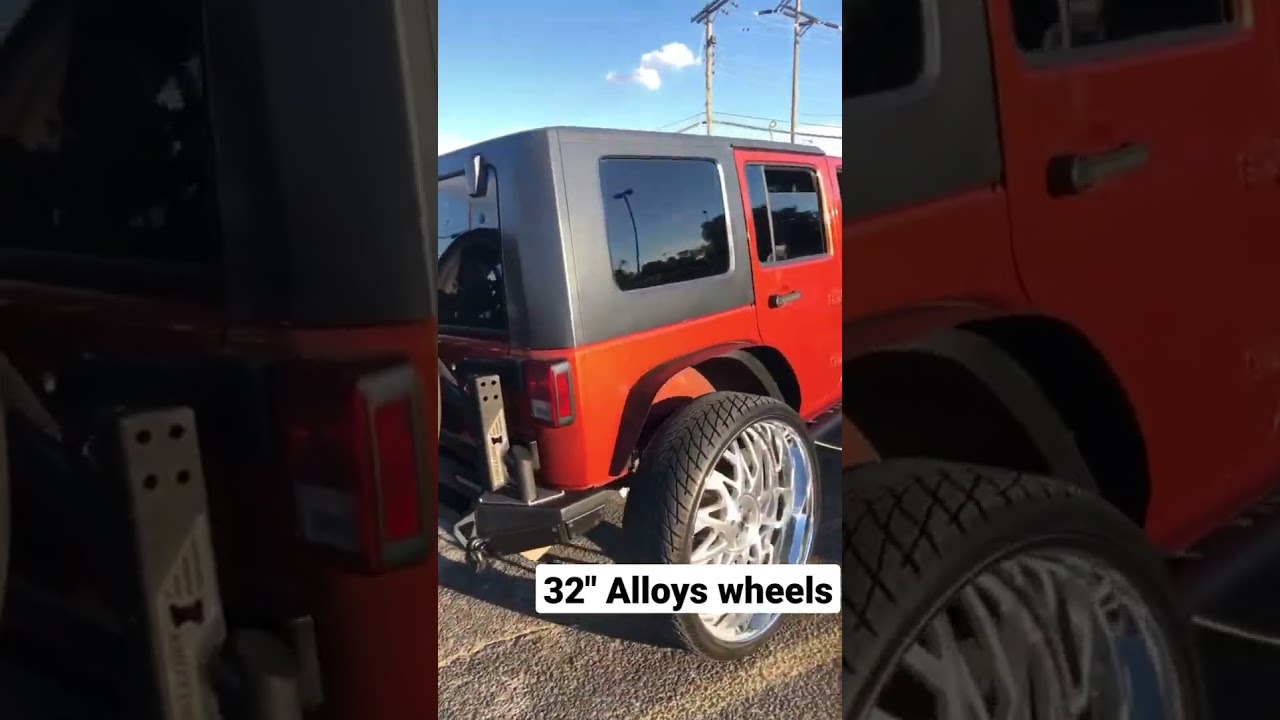 Jeep Wrangler With Huge 32 Inches Alloy Wheels ------# World's Craft.