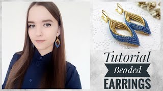 #МК - Серьги из бисера | Объемные ромбы | #Tutorial - Beaded earrings | Three-dimensional rhombuses