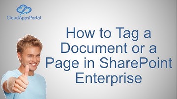 How to Tag a Document or a Page in SharePoint Enterprise