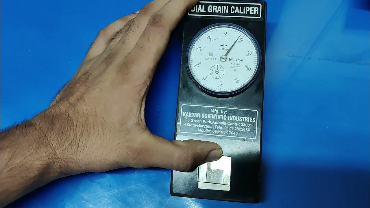Measuring of Length & Breadth of Rice Kernel (Paddy) using Dial Grain Calipers, LB Ratio YouTube