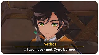 Sethos Never Met Cyno Before?? (Cutscene) Cyno Story Quest 2 | Genshin Impact