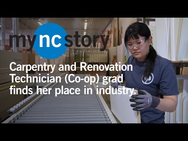 Carpentry and Renovation Technician (Co-op) grad finds her place in industry.