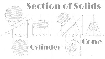Section of Solids SG 08 | Solid Geometry | Cylinder | Cone | Vishal D