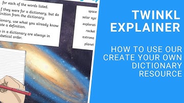 How to Use Our Create Your Own Dictionary Resource
