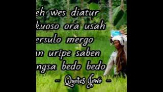 Kata kata Jawa menyentuh hati - Quotes Jowo