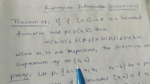 Riemann  integration (Session-2) Theorems on Riemann integration