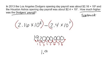 Subtracting in Scientific Notation Instructional Video