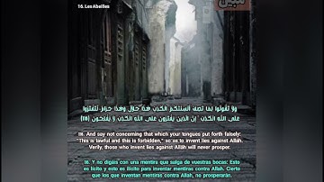 سورة النحل ، الآية 116َ " لَا تَقُولُوا لِمَا تَصِفُ أَلْسِنَتُكُمُ الْكَذِبَ ..."