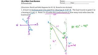 Ch 6 Additional Review Problem 1 Precalculus