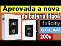 INCRÍVEL NOVA BATERIA LifPo4 200A QUE LIGA TUDO A NOITE TODA VEJAM TESTEI ATÉ O FINAL