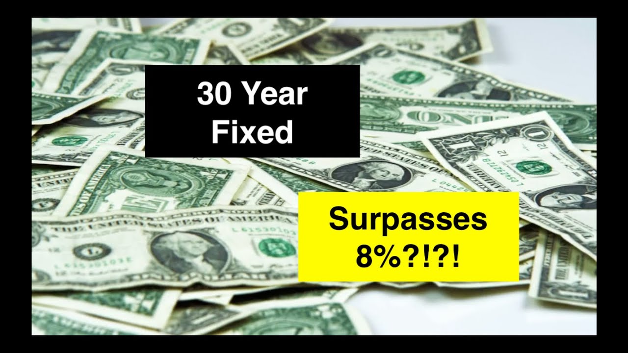 A YouTube video thumbnail discussing the high mortgage rates