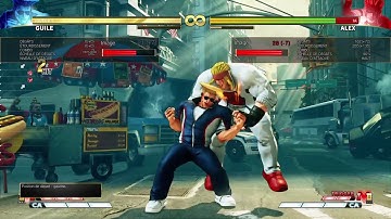 SFV 5.0 - Guile No Loop Combos - 533 Damage On Alex