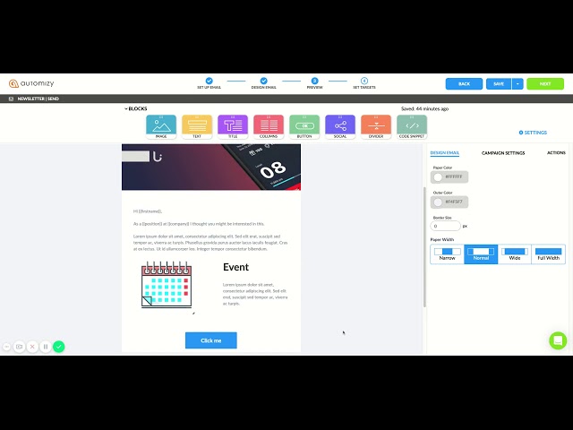 Automizy Email Builder Campaign Demo