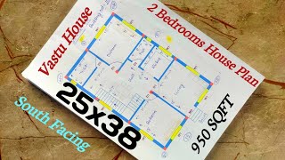 25 x 38 house plan 3 rooms | 3bhk house plan | 950 sqft building plan | 25 by 38 Makan ka Naksha
