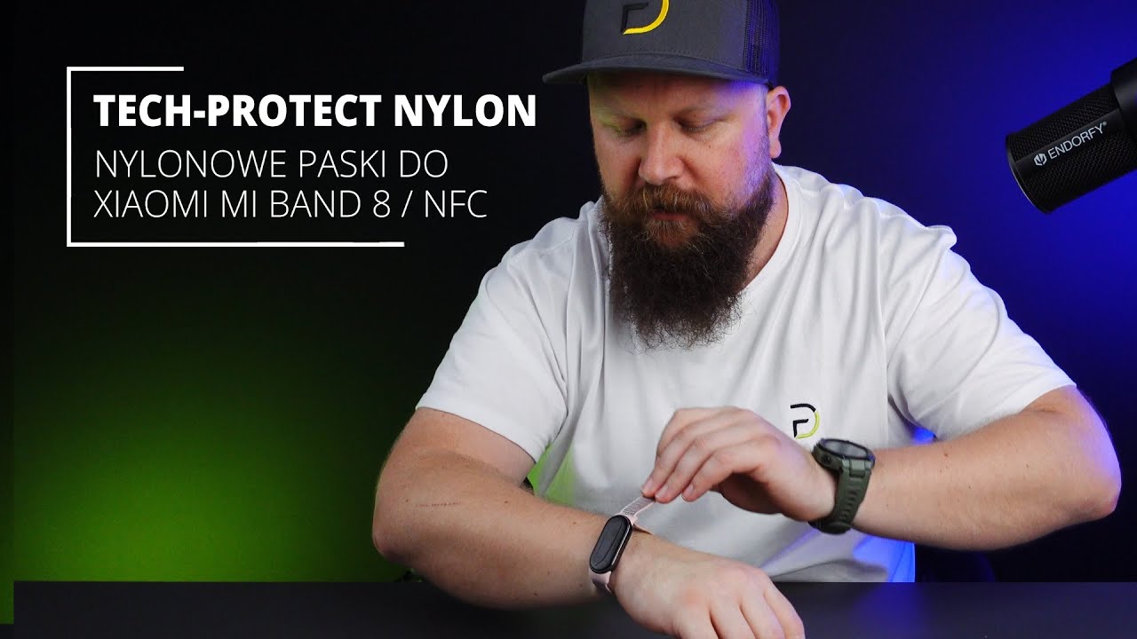 Cienkie, Elastyczne Nylonowe Paski do Xiaomi Mi Smart Band 8 / 8 NFC - Tech-Protect Nylon