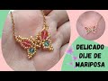 🦋 Lindo Dije de Mariposa con Mostacillas y Biconos|Súper fácil|Paso a Paso @CitadinaCraft