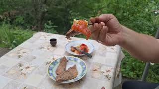 Пържоли върху ламарина - примитивно готвене (Steaks on a sheet pan - primitive cooking)