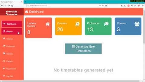 timetable generator using #genetic #algorithm in #laravel #php
