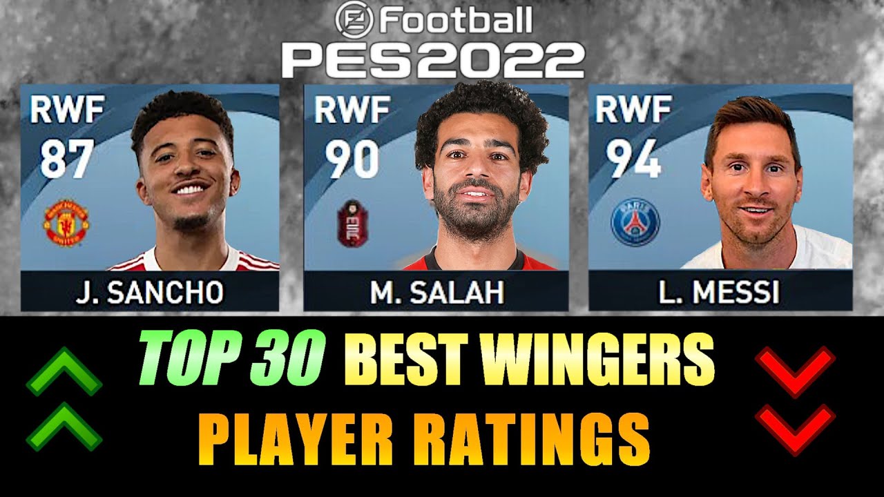 eFootball 2022 | TOP 30 BEST WINGERS PLAYER RATINGS
